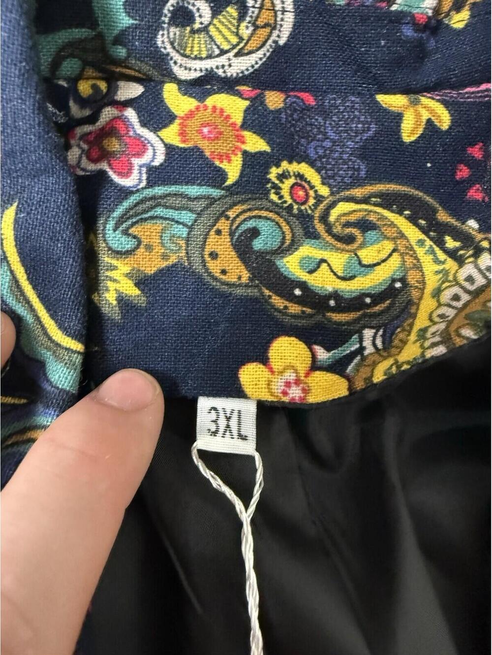 Cesnleoik Blazer Men's 3XL Paisley/Floral Sport Jacket/Shirt Slim Fit NWT - Picture 2 of 11